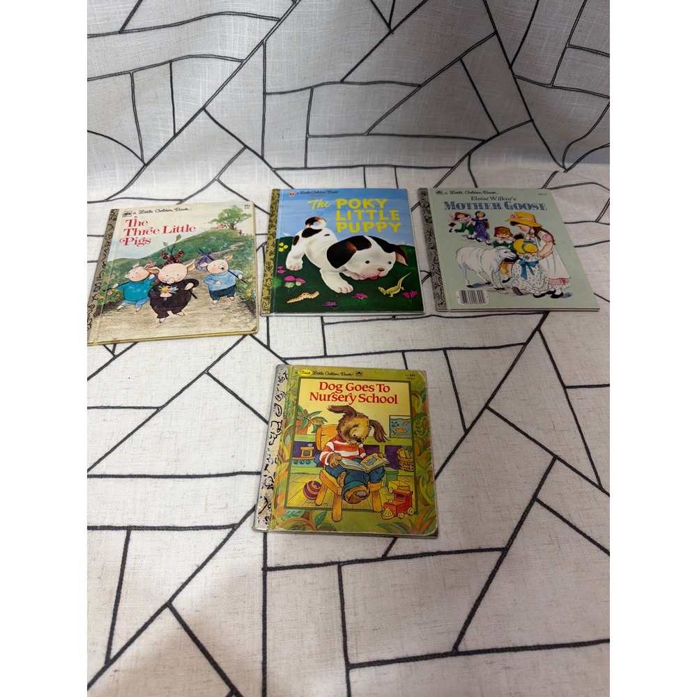 Little Golden Books Childrens Book Lot of 4 Multicolor Vintage Classic Stories